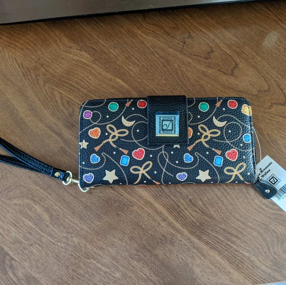Stone Mountain Colorful Leather Wallet with Wrist Strap